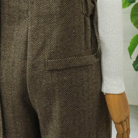 헤링본모직점프수트