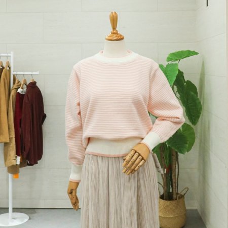 미엘단가라배색니트