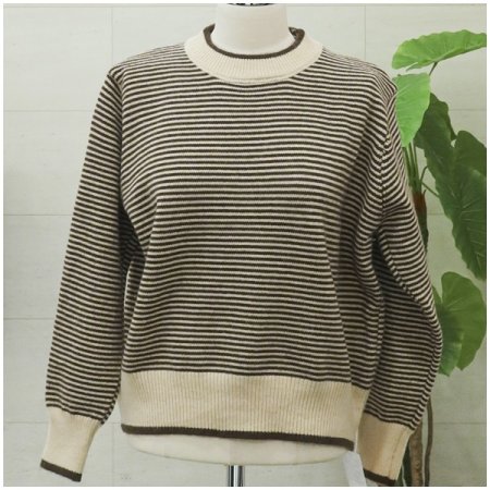 미엘단가라배색니트