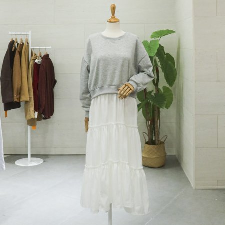 맨투맨프릴롱원피스