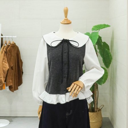 둥근호시카라블라우스