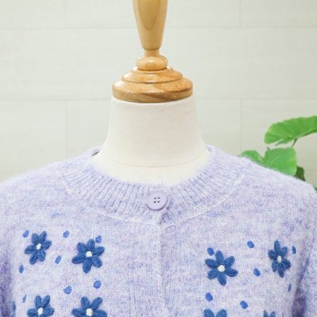 꽃잎자수울니트가디건