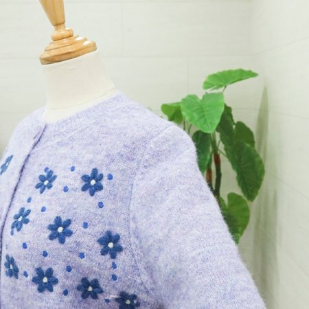 꽃잎자수울니트가디건