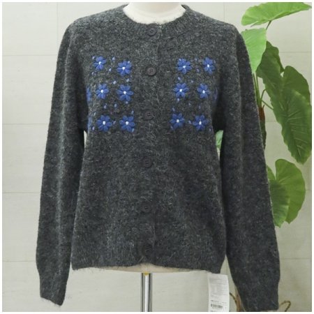 꽃잎자수울니트가디건