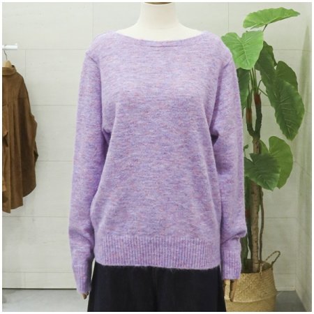 루즈핏보트넥긴팔니트