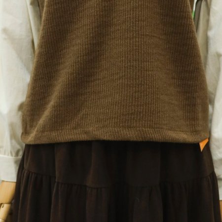 카라셔츠배색니트