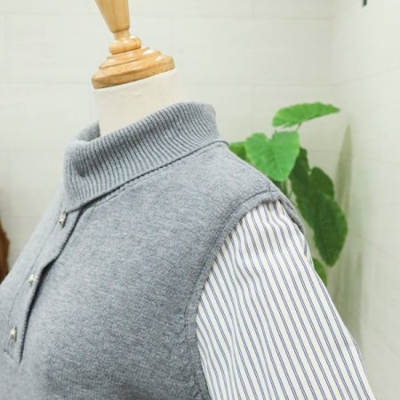 풀셔츠배색니트