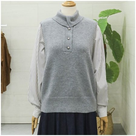 풀셔츠배색니트