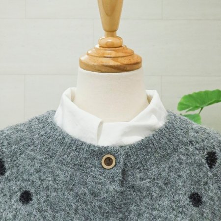 미디도트긴팔가디건