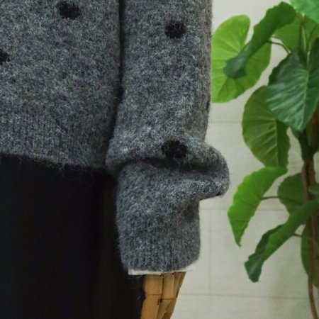 미디도트긴팔가디건