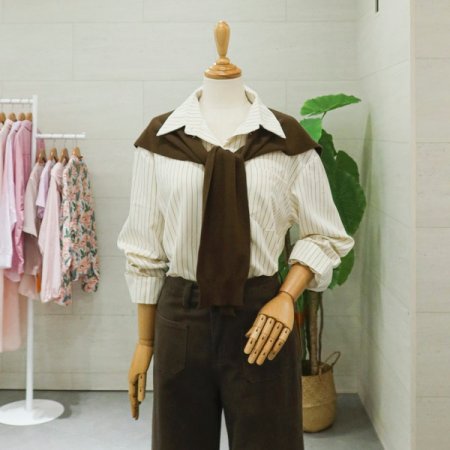 니트숄세트긴팔셔츠