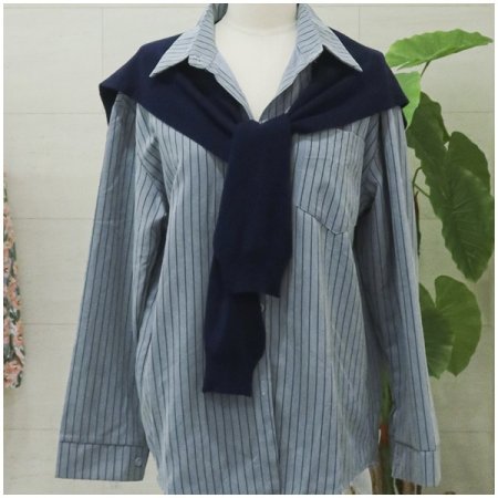 니트숄세트긴팔셔츠