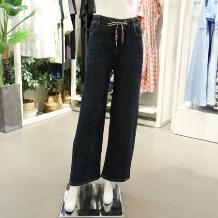 밴딩끈데님팬츠