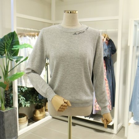 목선레터링넥니트