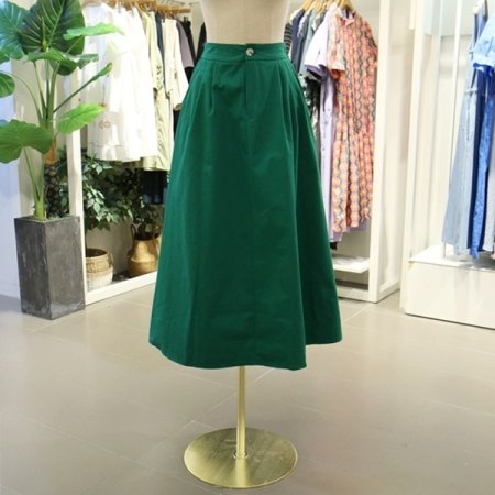 투턱주름A라인면스커트