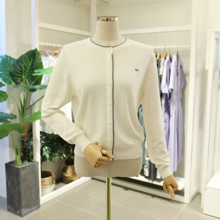 하트자수라운드가디건