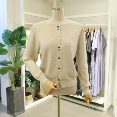 컬러콩단추가디건