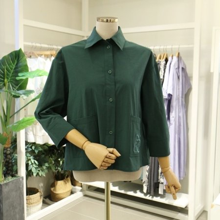 7부소매자켓블라우스