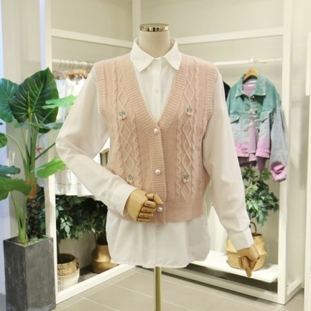 체리베스트세트블라우스