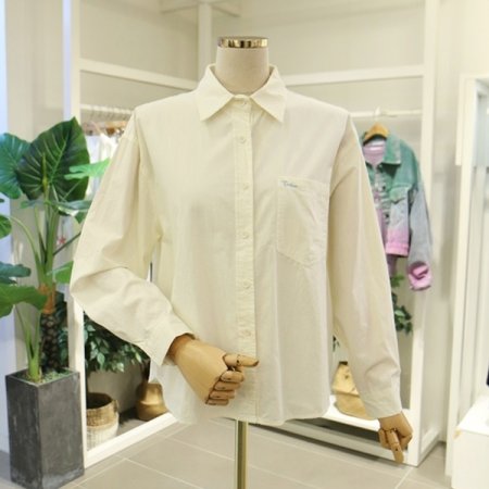 언발면자수셔츠블라우스