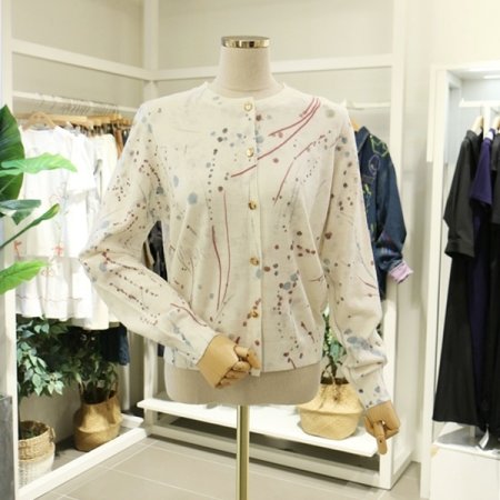 양모페인팅가디건