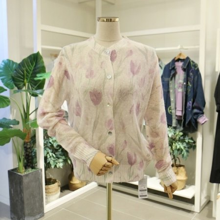 플라워프린트가디건