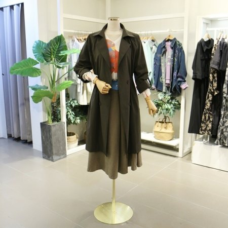 더블버튼롤업트렌치코트