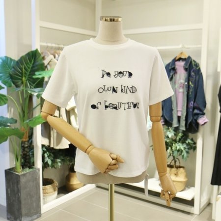 컬러영문자수반팔티셔츠