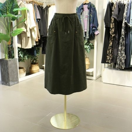 면스판A라인밴딩스커트