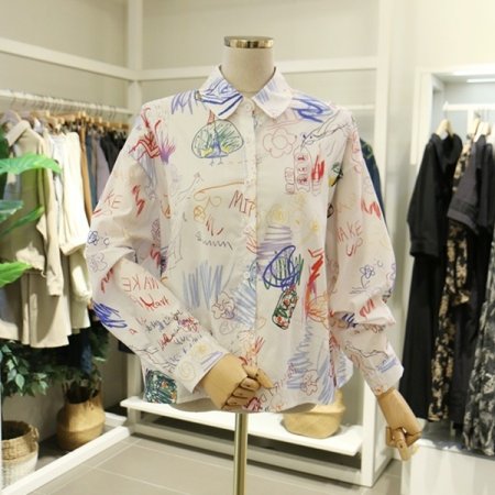 컬러스케치남방블라우스