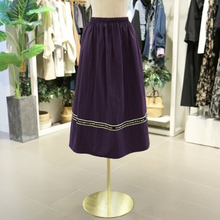 레터링리본테잎스커트