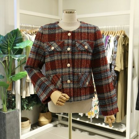 포포체크트위드자켓