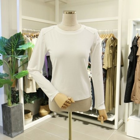 스터드베이직라운드티셔츠