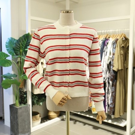 삼선스트라이프가디건