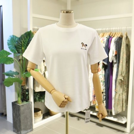 미니자수반팔티셔츠