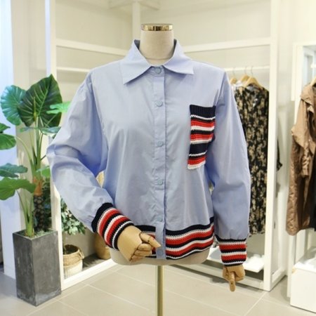 니트립셔츠블라우스