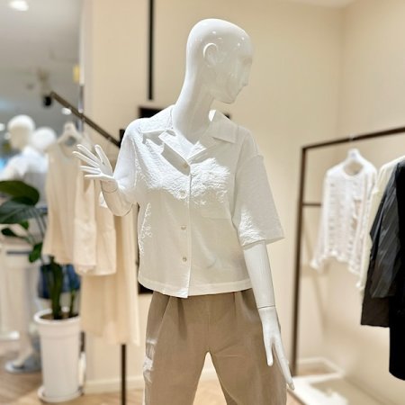 클래식 포켓 화이트 셔츠