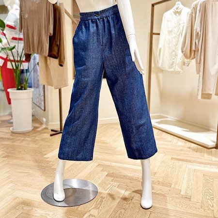 울티모 허리 밴딩 데님 팬츠