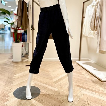 허리 밴딩 플리츠 팬츠