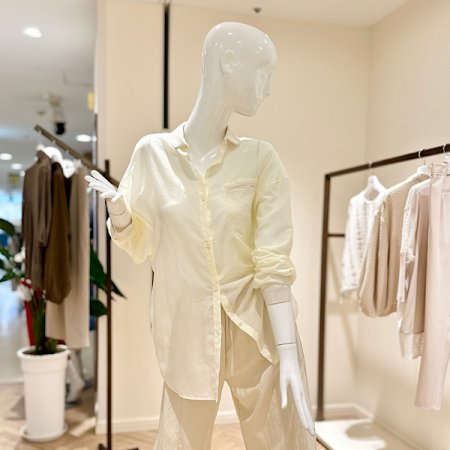 시스루 레이스 포켓 셔츠