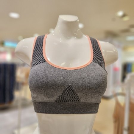 컬러배색 매쉬 캡 스포츠 브라