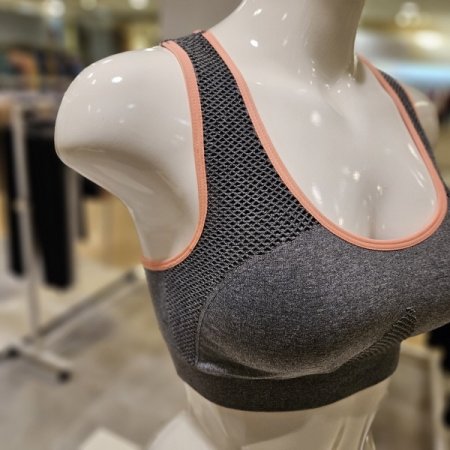 컬러배색 매쉬 캡 스포츠 브라