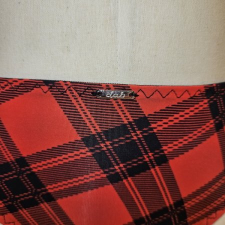 레드 체크 삼각팬티