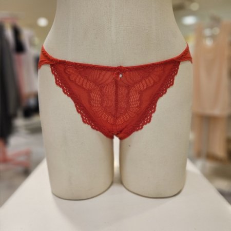 레드 레이스 망사 팬티