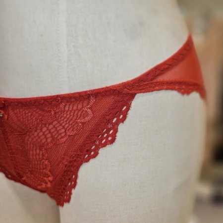 레드 레이스 망사 팬티
