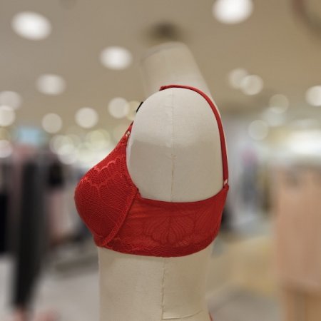 스트랩 포인트 레이스 풀컵 브라