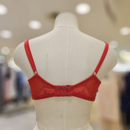 스트랩 포인트 레이스 풀컵 브라