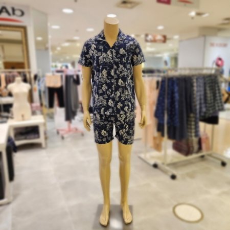 남성 순면 반팔 파자마 잠옷세트