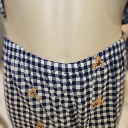 남성 고방체크 테디베어 파자마 세트