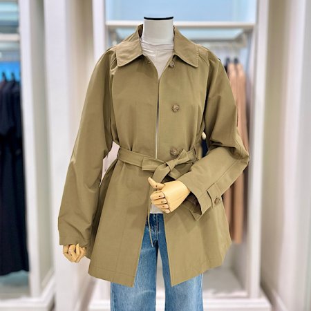 스탠 카라 하프 트렌치 자켓